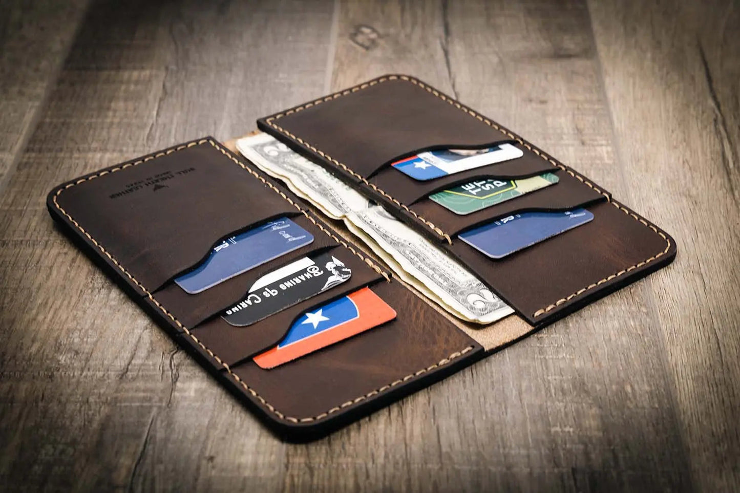 The Houstonian Long Wallet - Walnut Brown