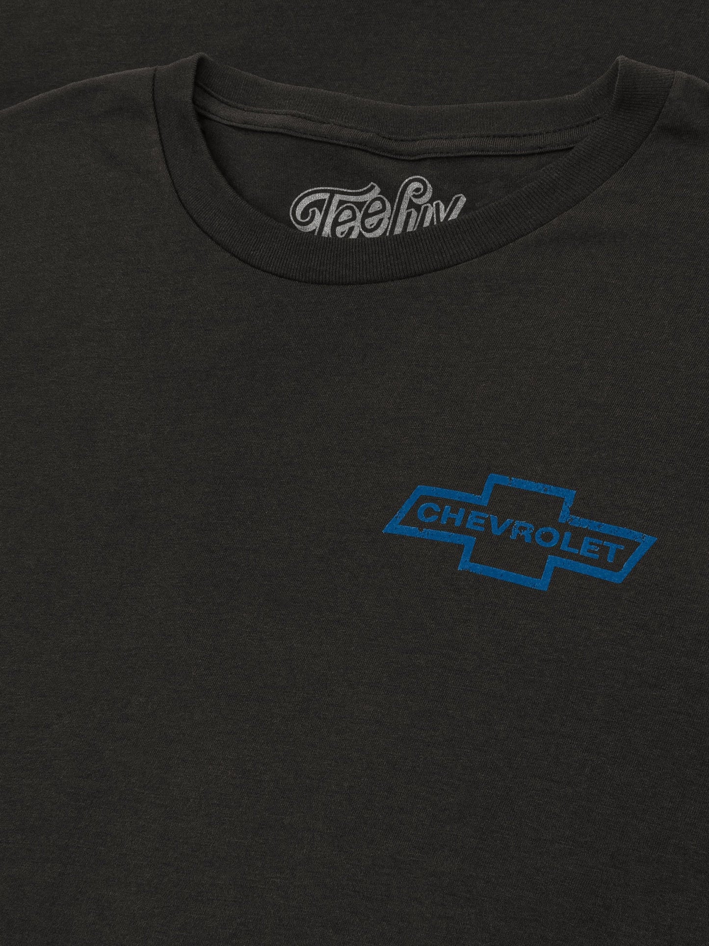 Faded Chevrolet 72 Camaro Front and Back Print T-Shirt - Vintage Black