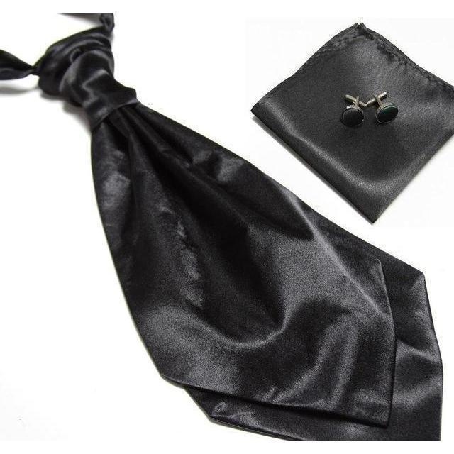 Ascot/Cravat Tie, Cufflinks & Pocket Square/Handkerchief Set