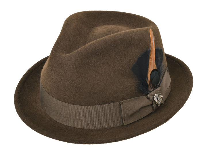 Wool Felt Fedora Hat Classic Roma Stingy