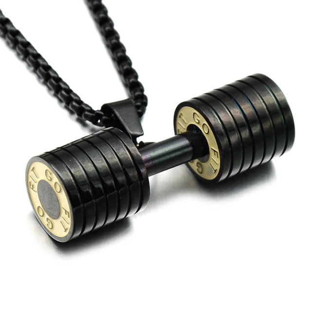 Dumbbell Pendant Necklace