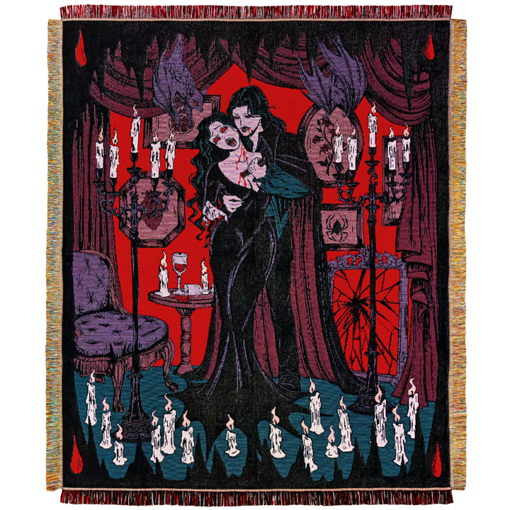 Love Bite - Vampire Romance Woven Blanket