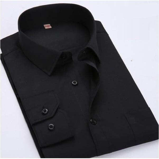 Men's Dark Blue Striped Dress Shirt - Multiple Sizes