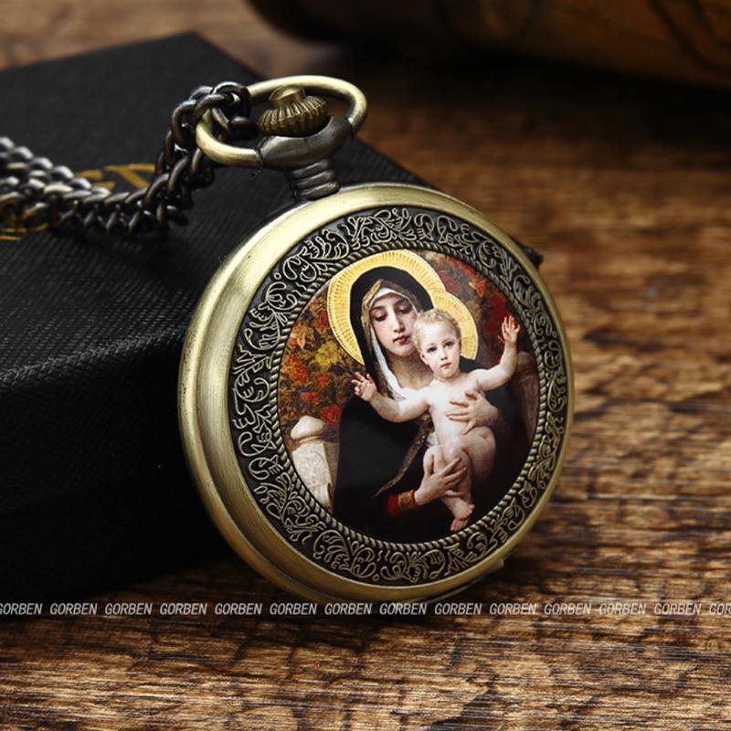 Men's Mother Mary Collection Pocket Watches - 2 Colors