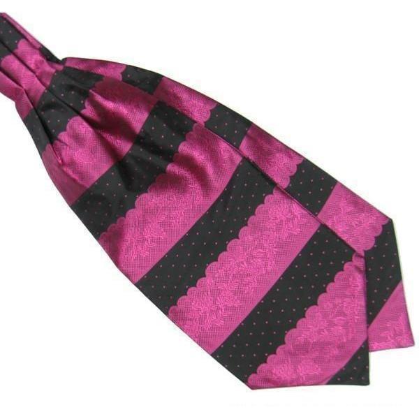 Striped Paisley Polka Ascot/Cravat Tie