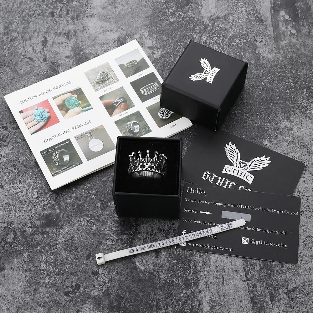 Gothic Crown Stainless Steel Punk Ring