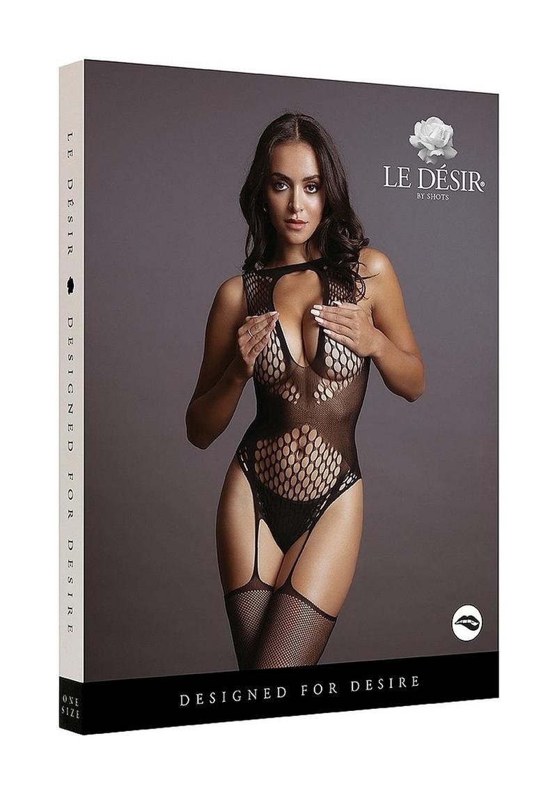 Le Désir Designed for Desire Black Fishnet Bodystocking