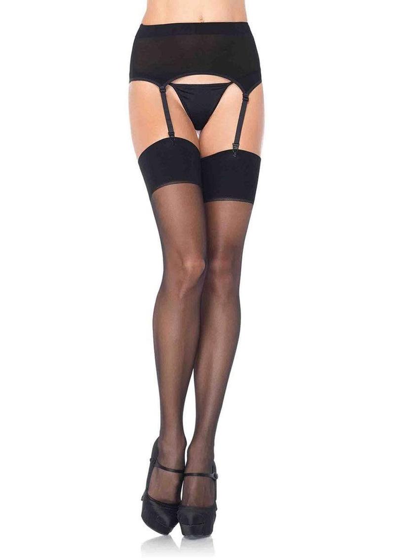 Sheer Garter Belt and Stocking Set