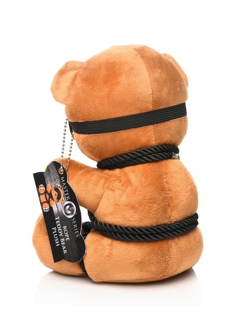Rope Teddy Bear Plush Brown With Blindfold and Rope