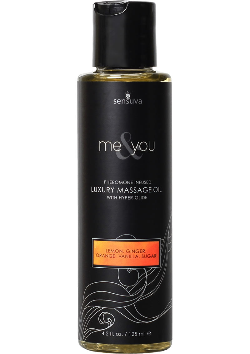 Me and You Pheromone Infused Luxury Massage Oil Lemon Ginger Orange Vanilla Sugar