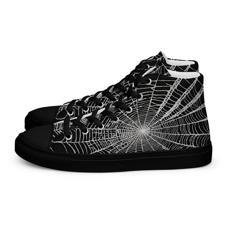 Spider Web Men’s High Top Canvas Shoes