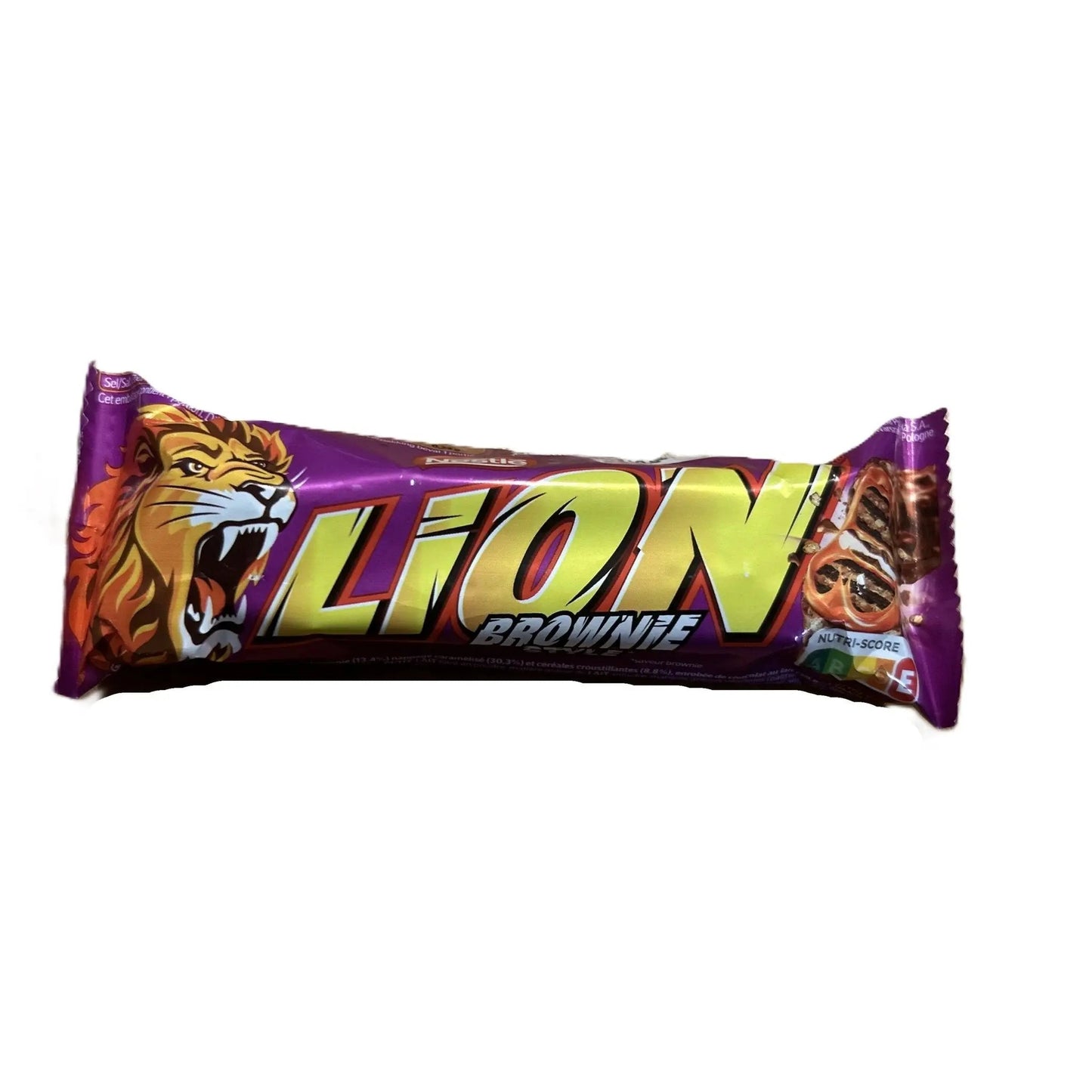 Nestlé Lion Brownie – Chocolate Brownie Candy Bar 45g (France) – Best By 30-May-2025