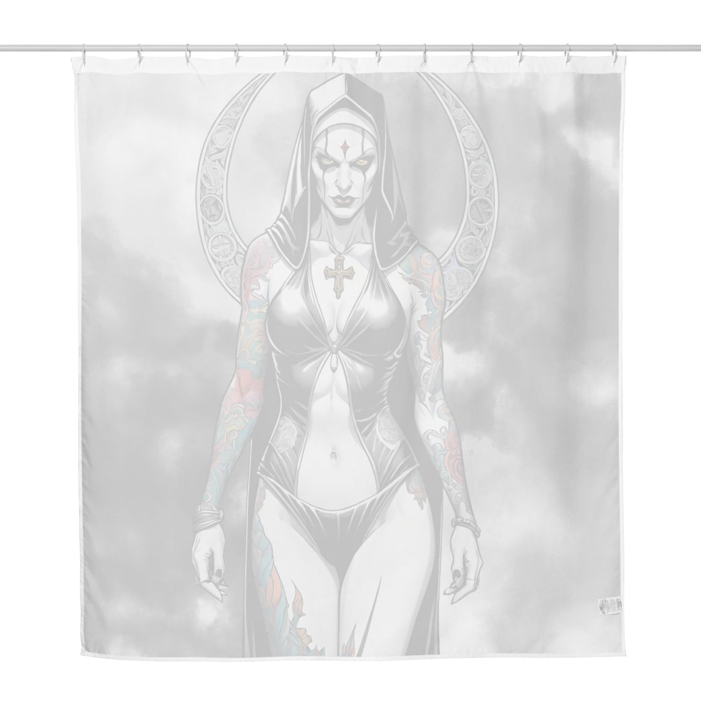 Sexy Evil Nun 1 Shower Curtain