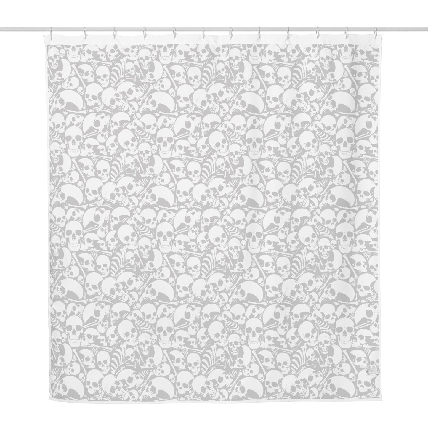 Skull and Bones Ossuary Shower Curtain