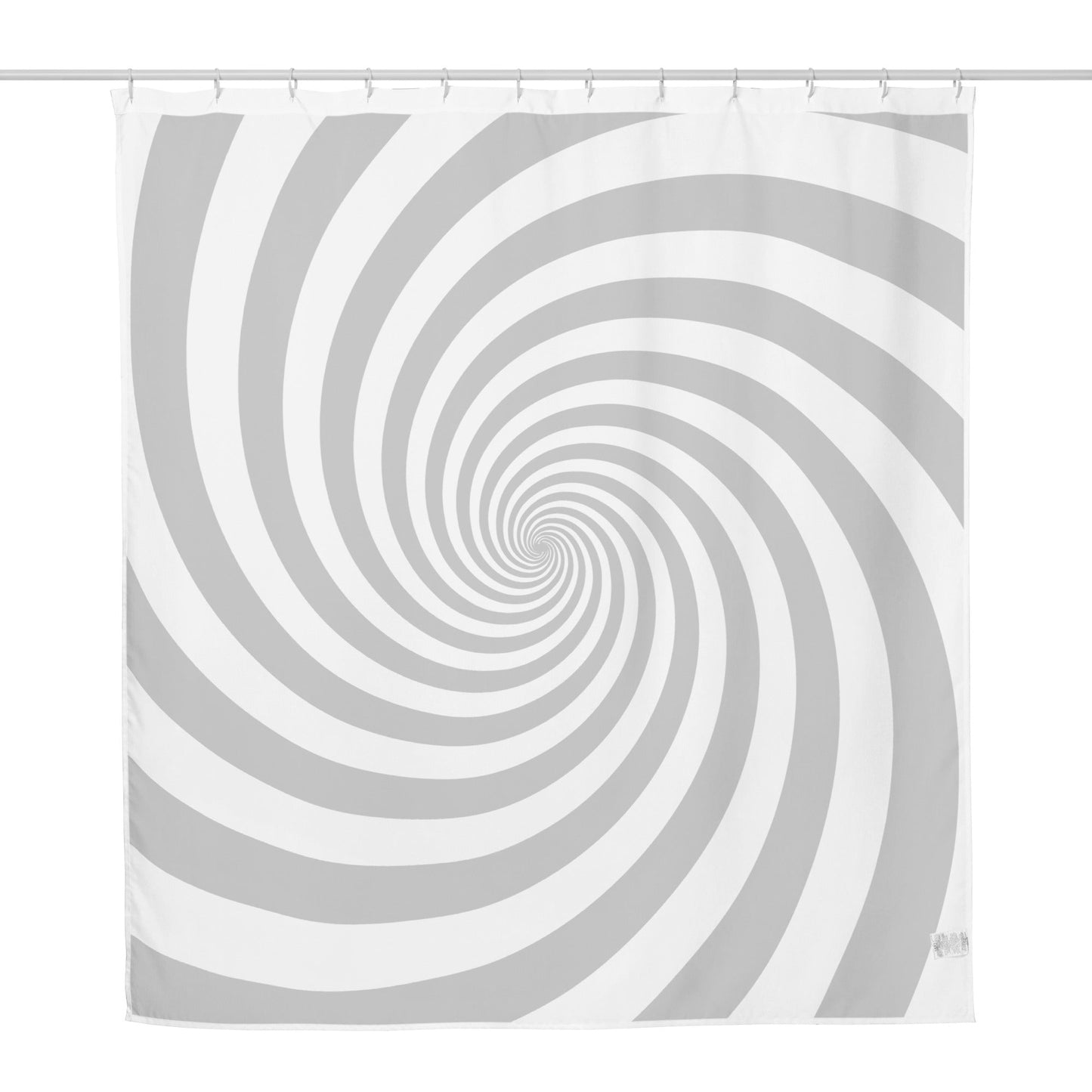 Black and White Spiral Shower Curtain