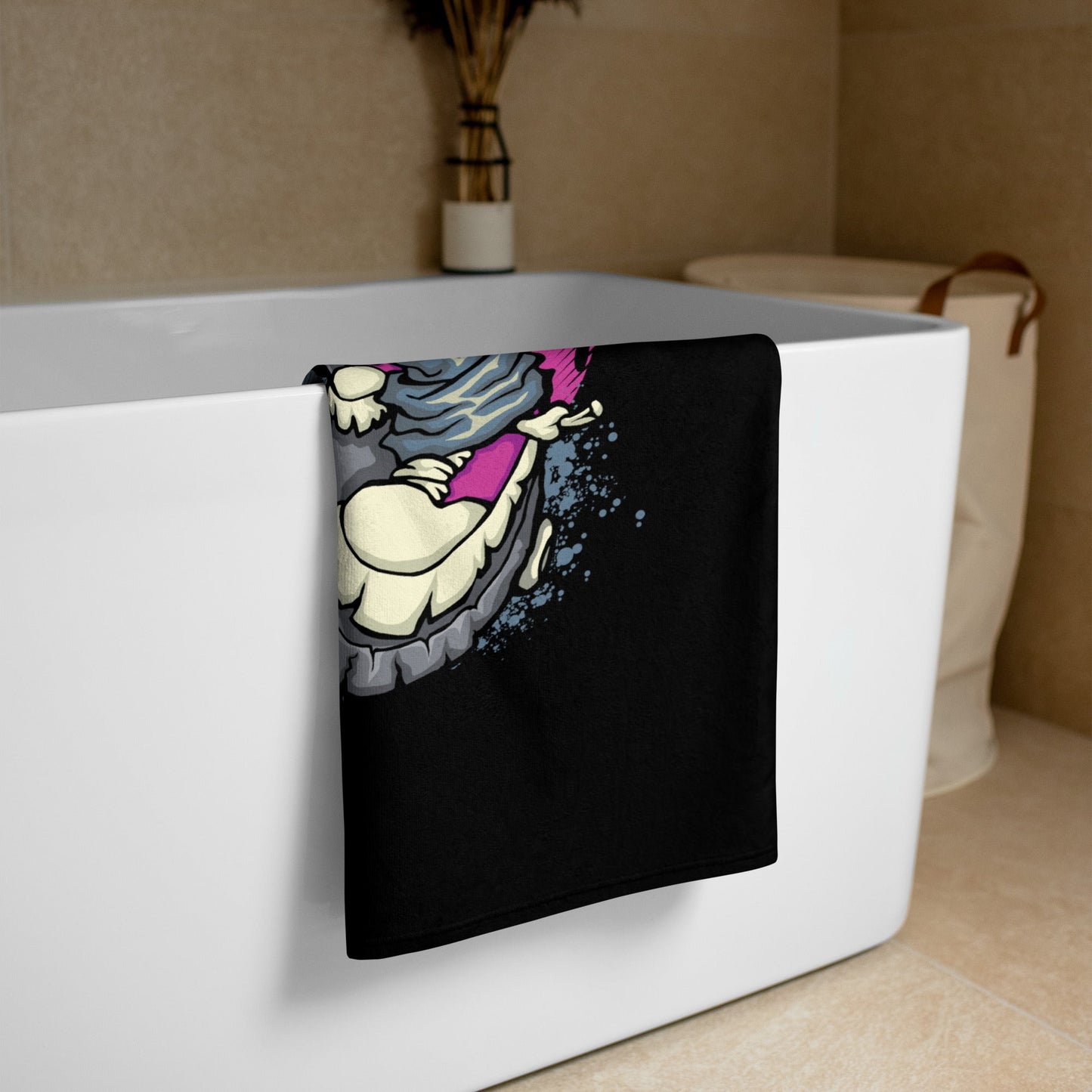 Grave Digs Skeleton Skater Towel