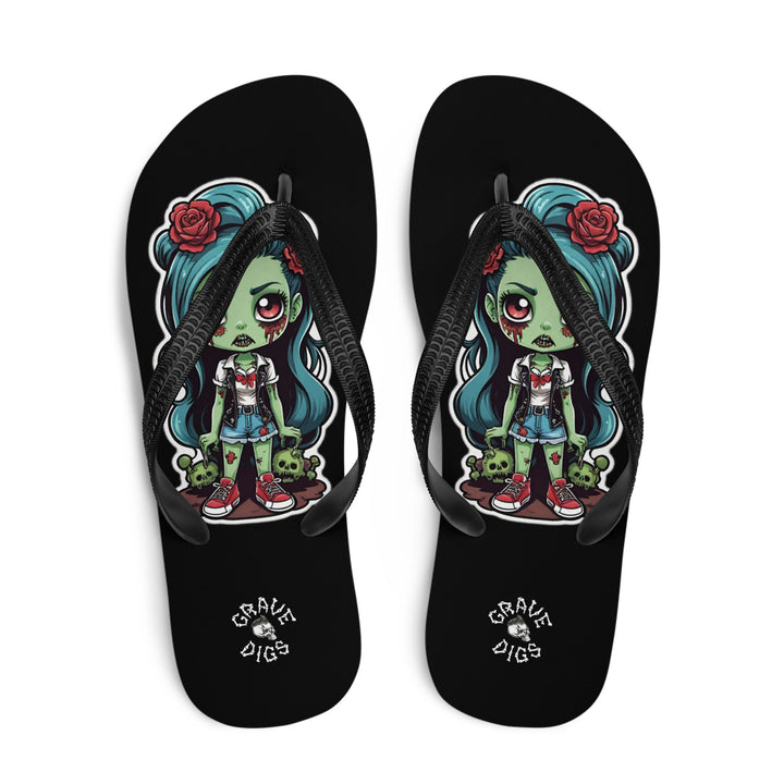 Grave Digs Zombie Girl Flip Flops