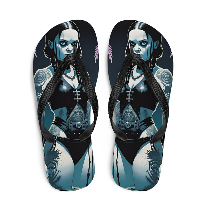 Hot Goth Girl Summer Flip Flops