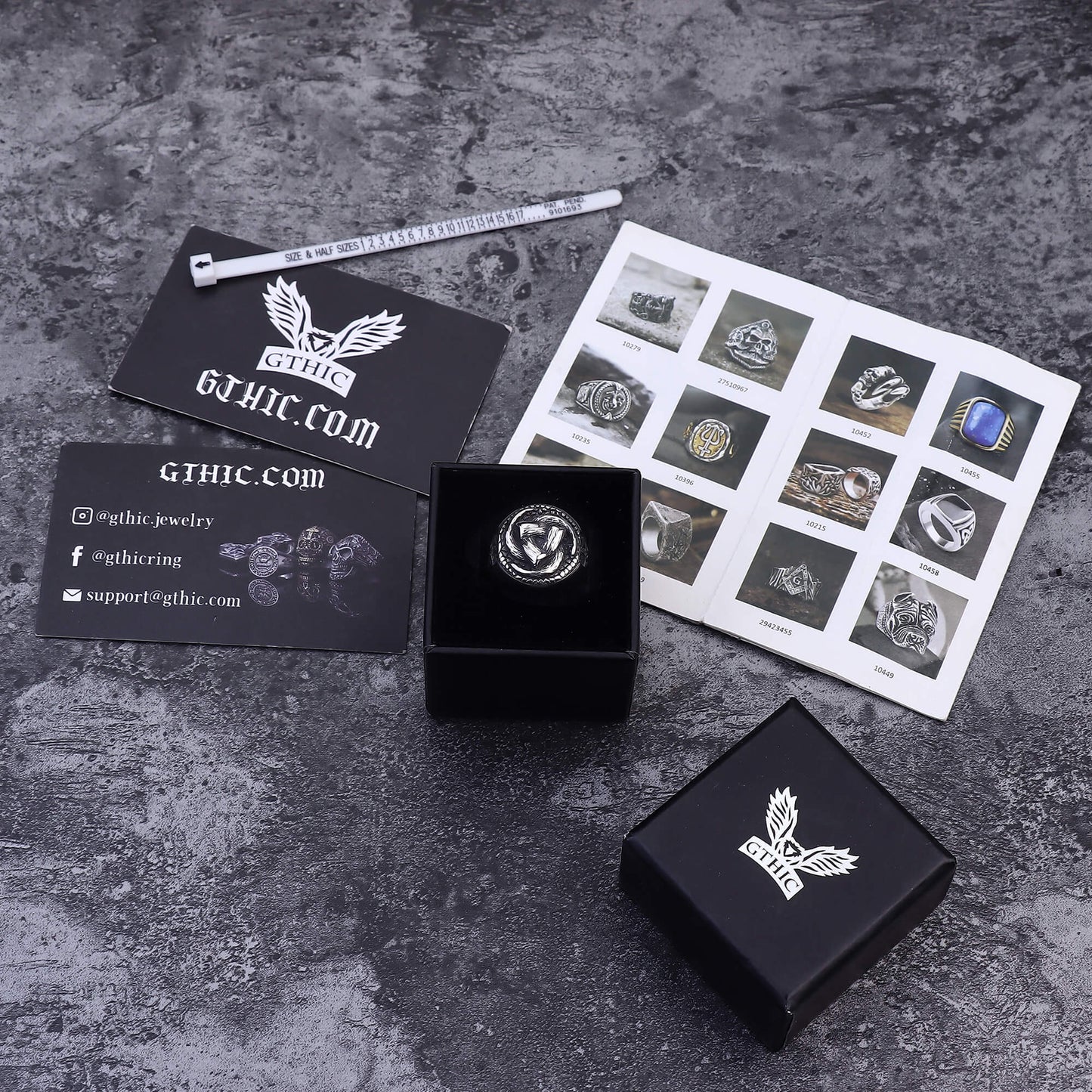 Triskele Horns of Odin Stainless Steel Viking Ring