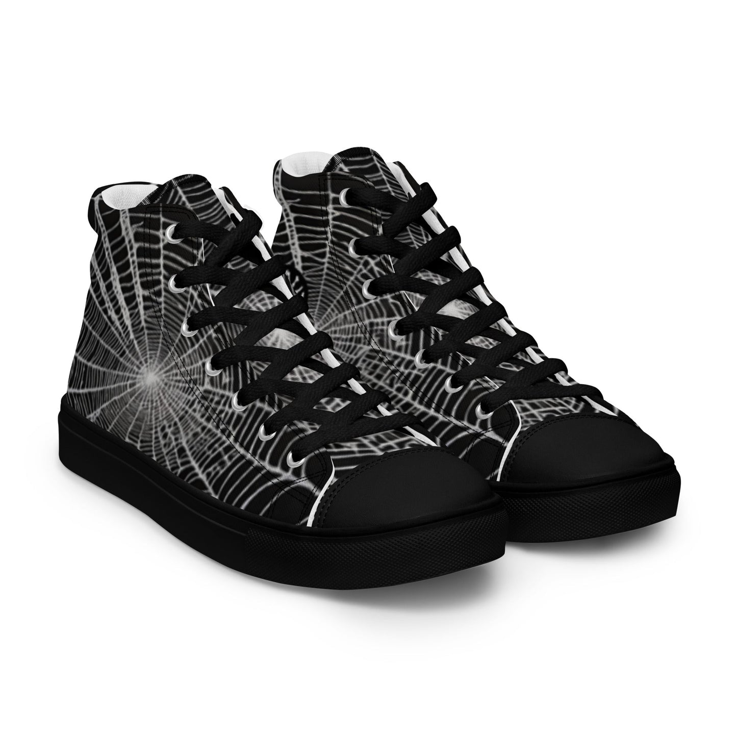 Spider Web Women’s High Top Canvas Shoes