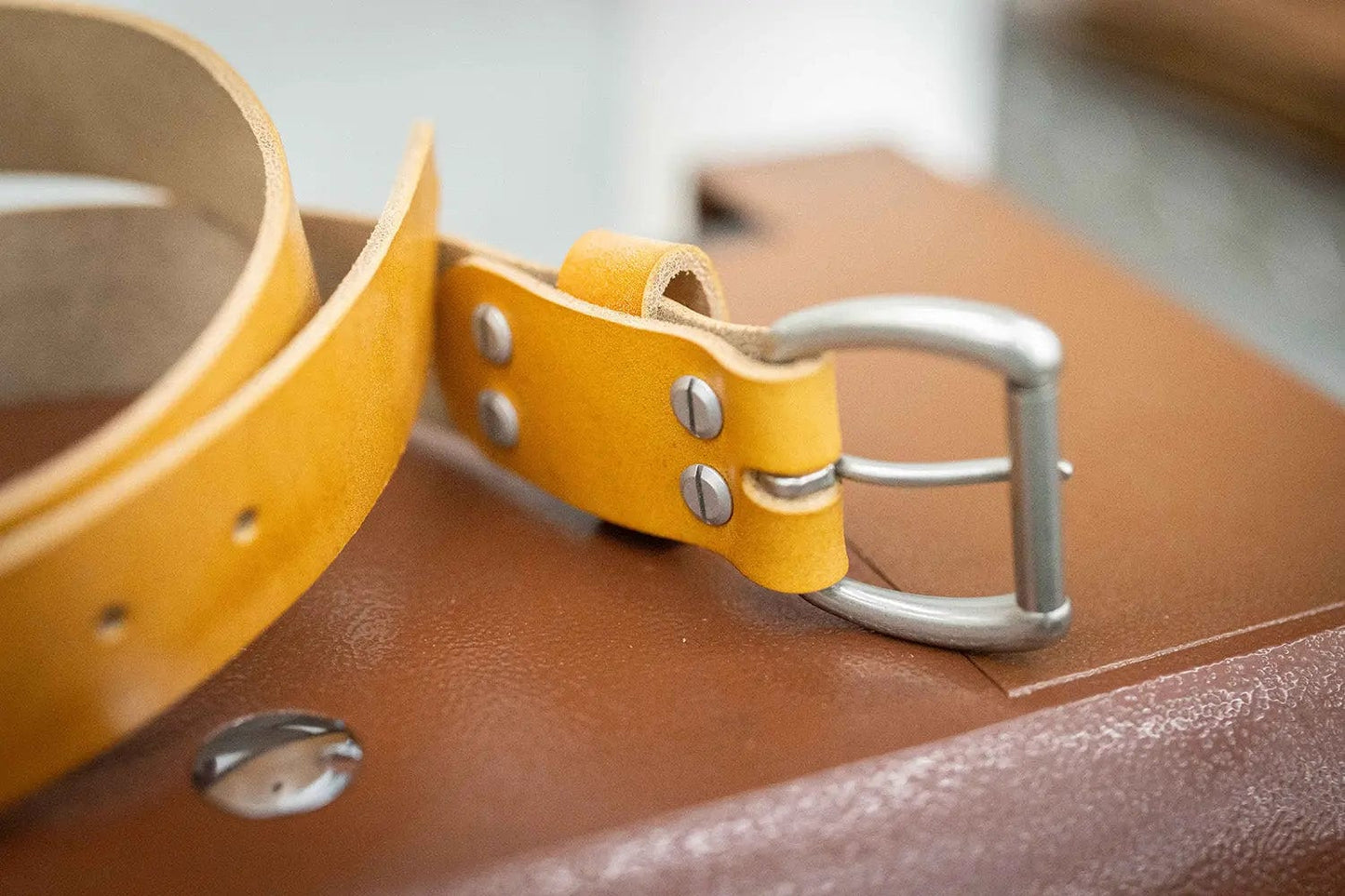 Men's Leather Belt - Saddle Tan
