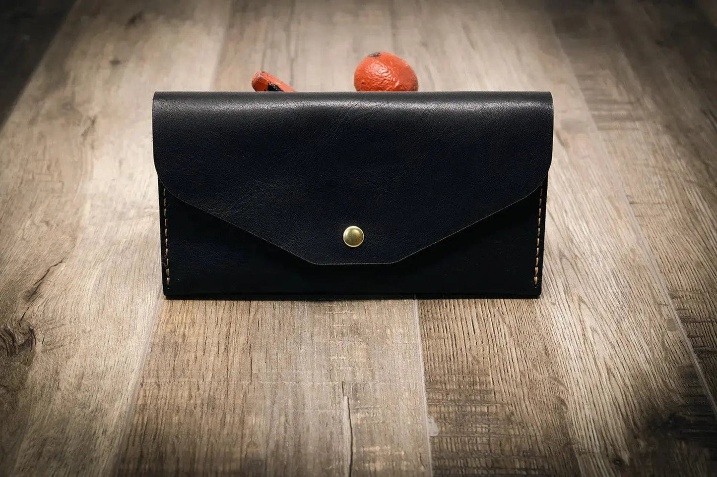 Badge Clutch Wallet - Black