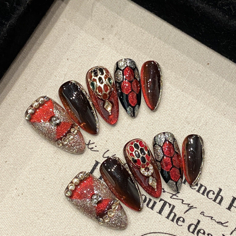 1023- Handmade press on nails fake nails removable