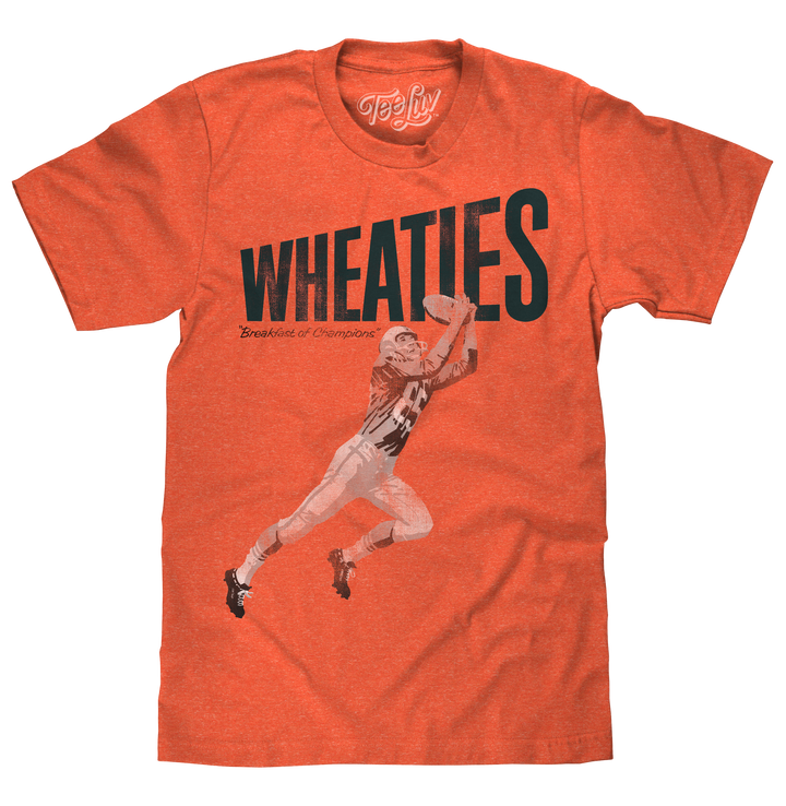 Wheaties Breakfast of Champions Football Player T-Shirt - Orange