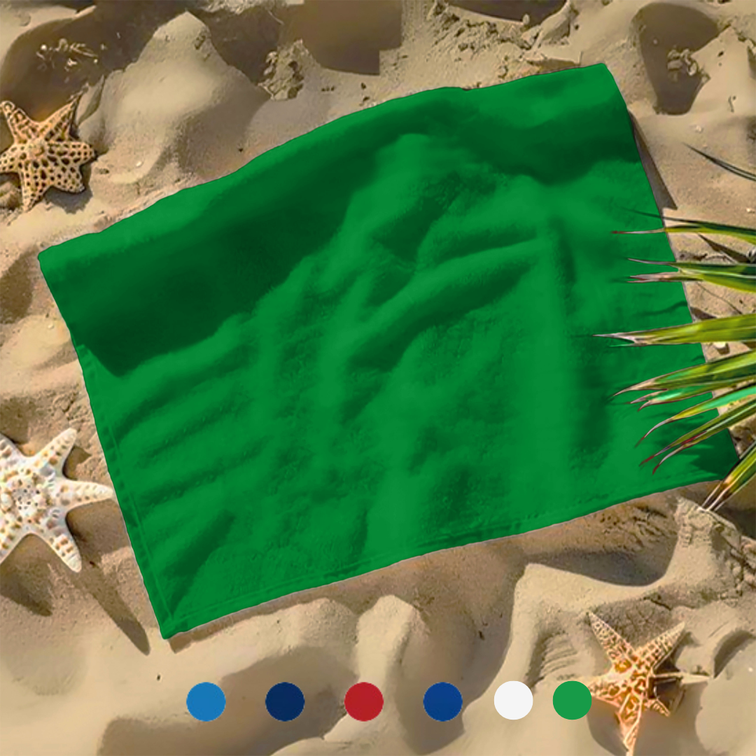 Small Beach, Game & Sports Towel: 100% Cotton Terry Velour Pack of 2