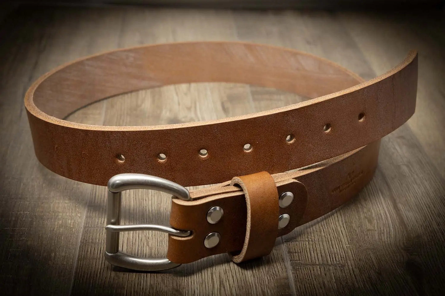 Men's Leather Belt - Oak Brown