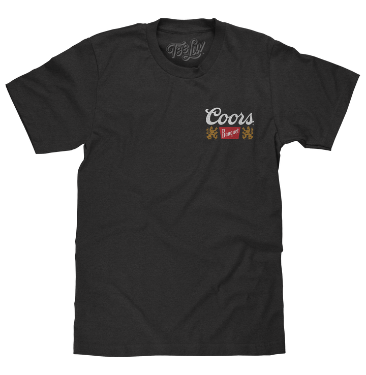 Made in the USA Coors Banquet Golden Colorado Front and Back Beer T-Shirt - Asphalt Gray