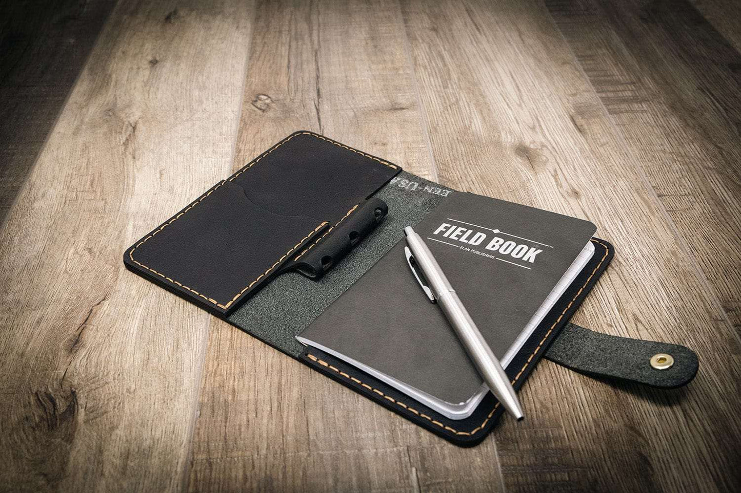 Leather Field Notes Cover -  Black