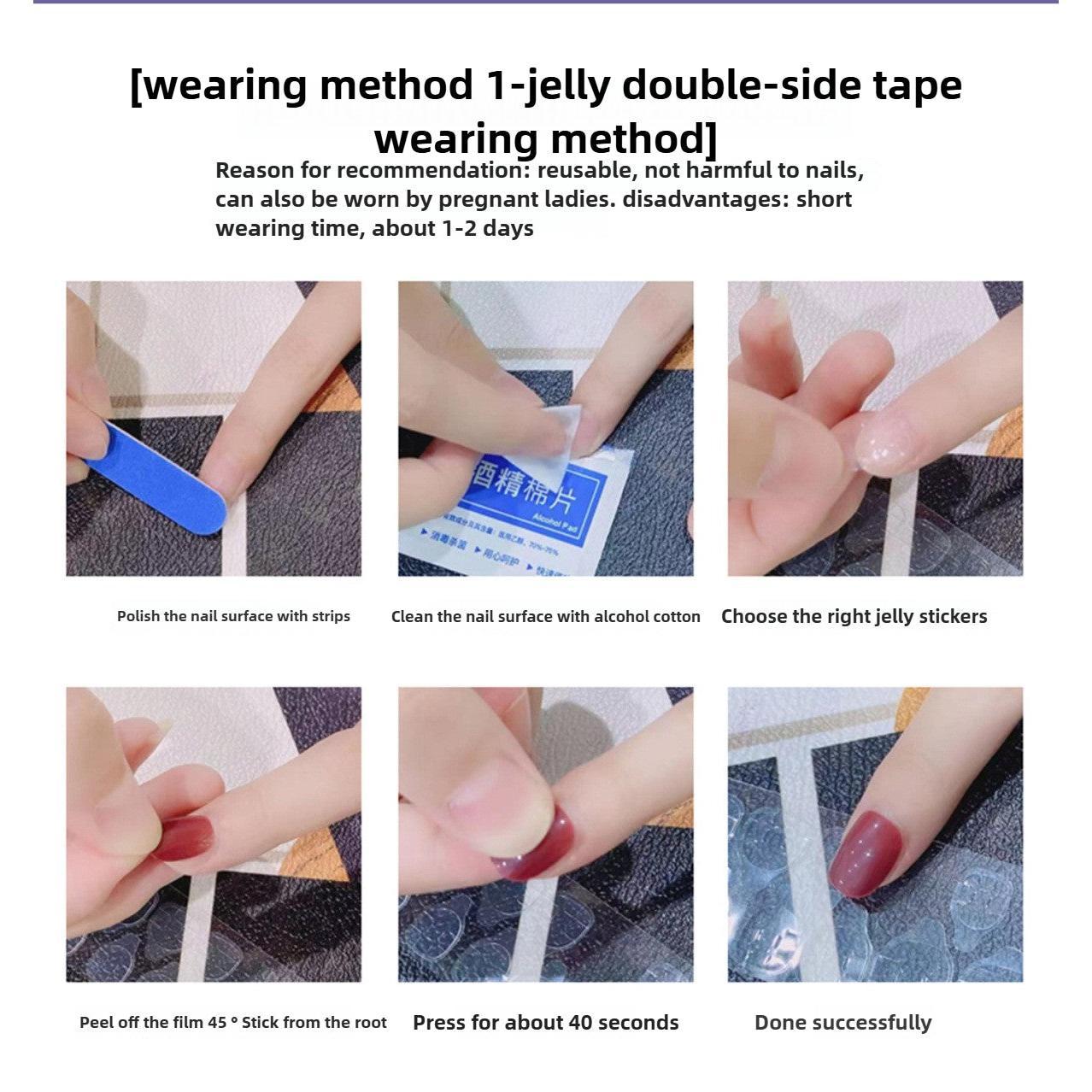 1074 Handmade Nail Wear Nail Art Reusable Press on Nails False Nails