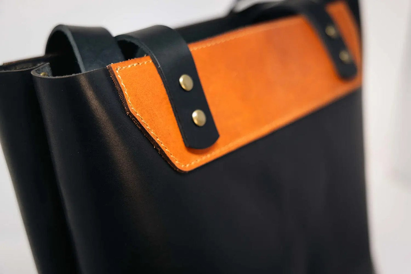 The Naomi Leather Tote Bag - Black