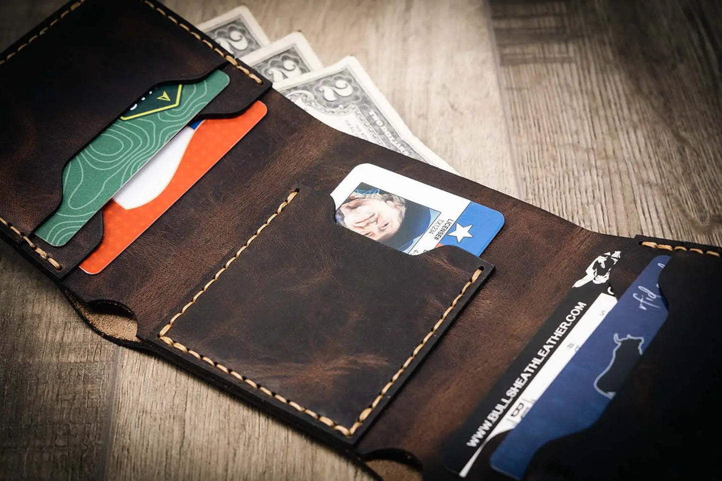 The Trinity Trifold Wallet - Walnut Brown