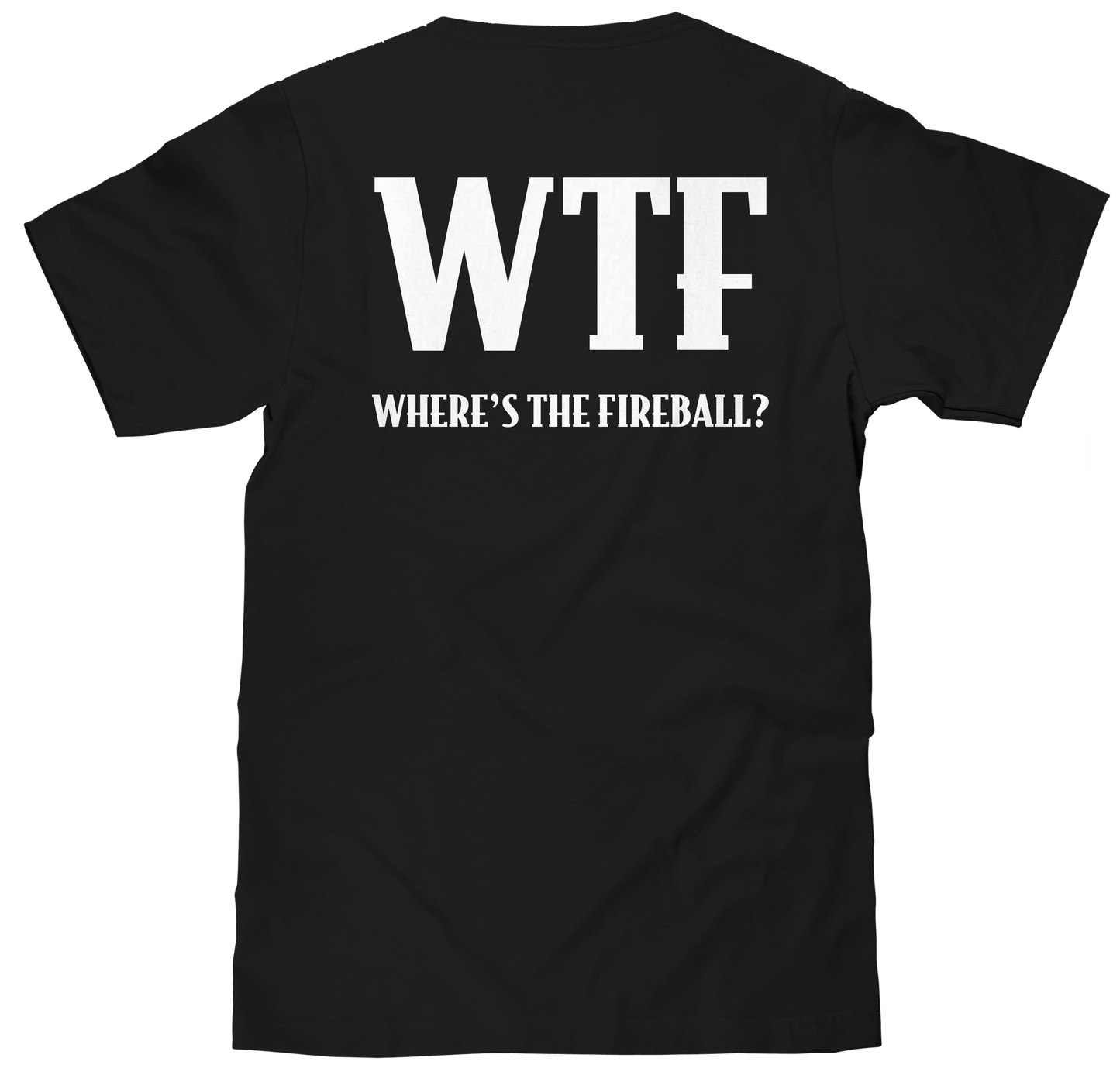 Where's The Fireball Whisky WTF Dragon Mascot T-Shirt - Black