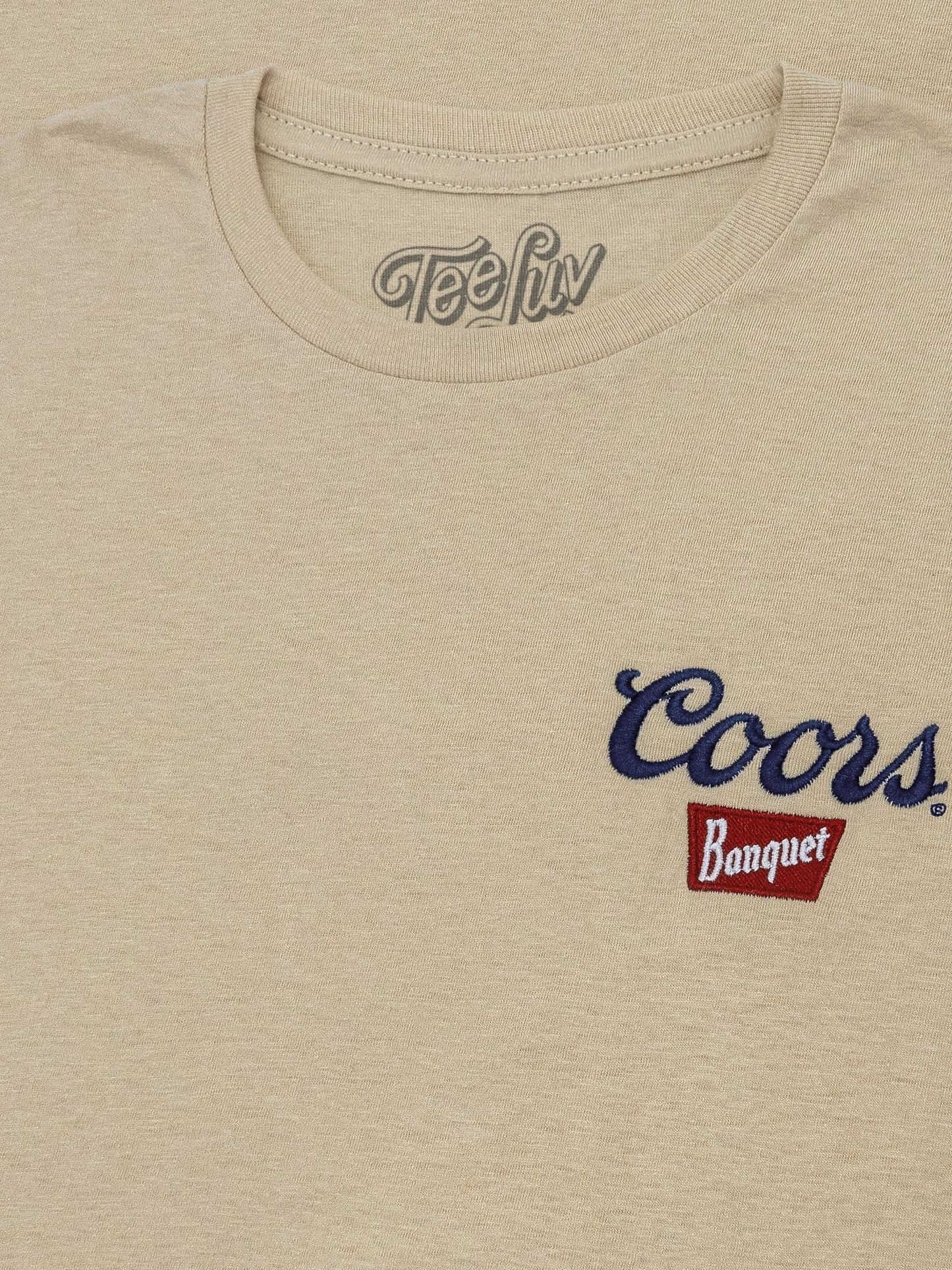 Coors Banquet Embroidered Left Chest Logo T-Shirt - Sand