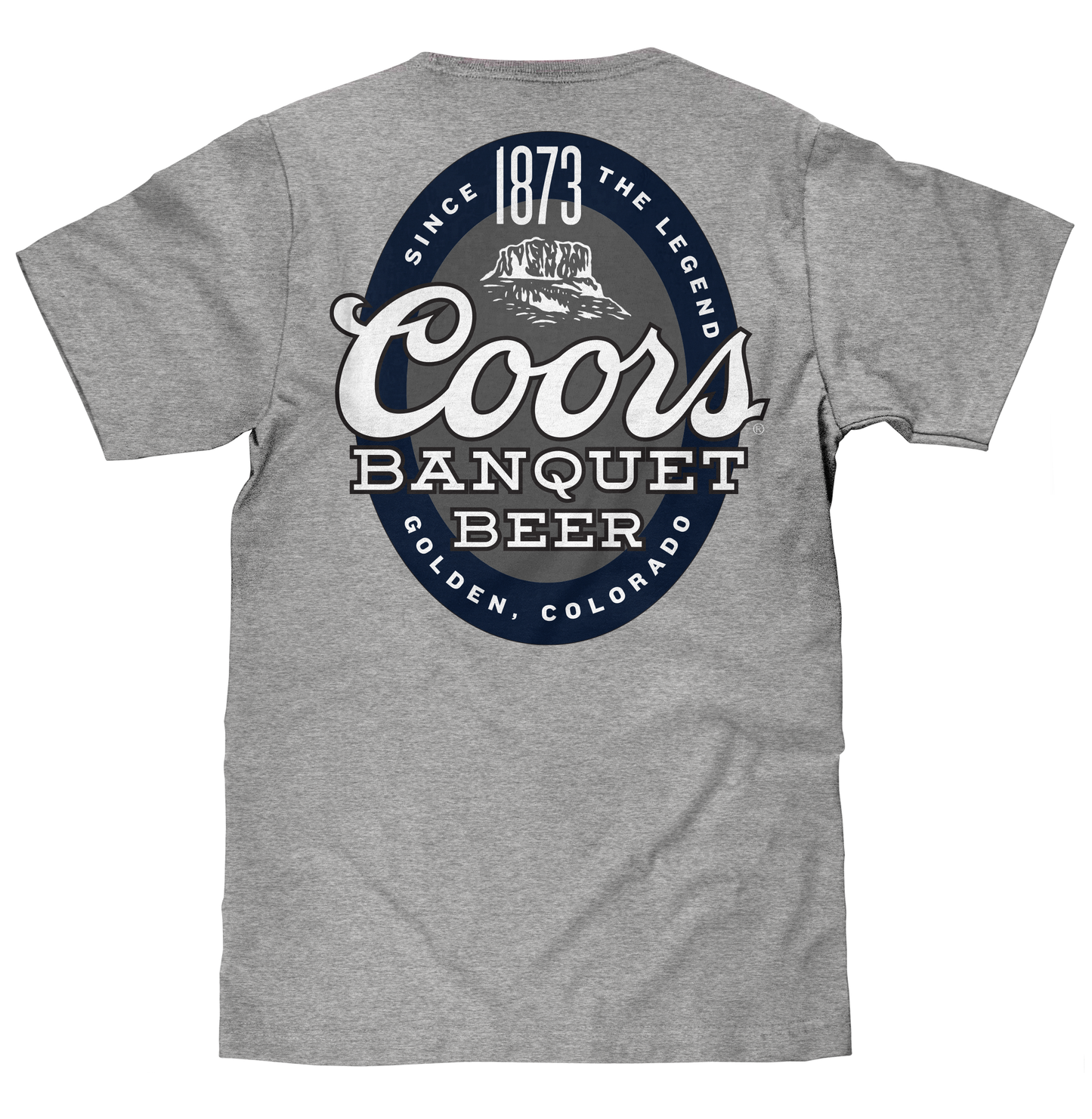 Coors Banquet Since 1873 Front and Back Print T-Shirt - Athletic Heather Gray
