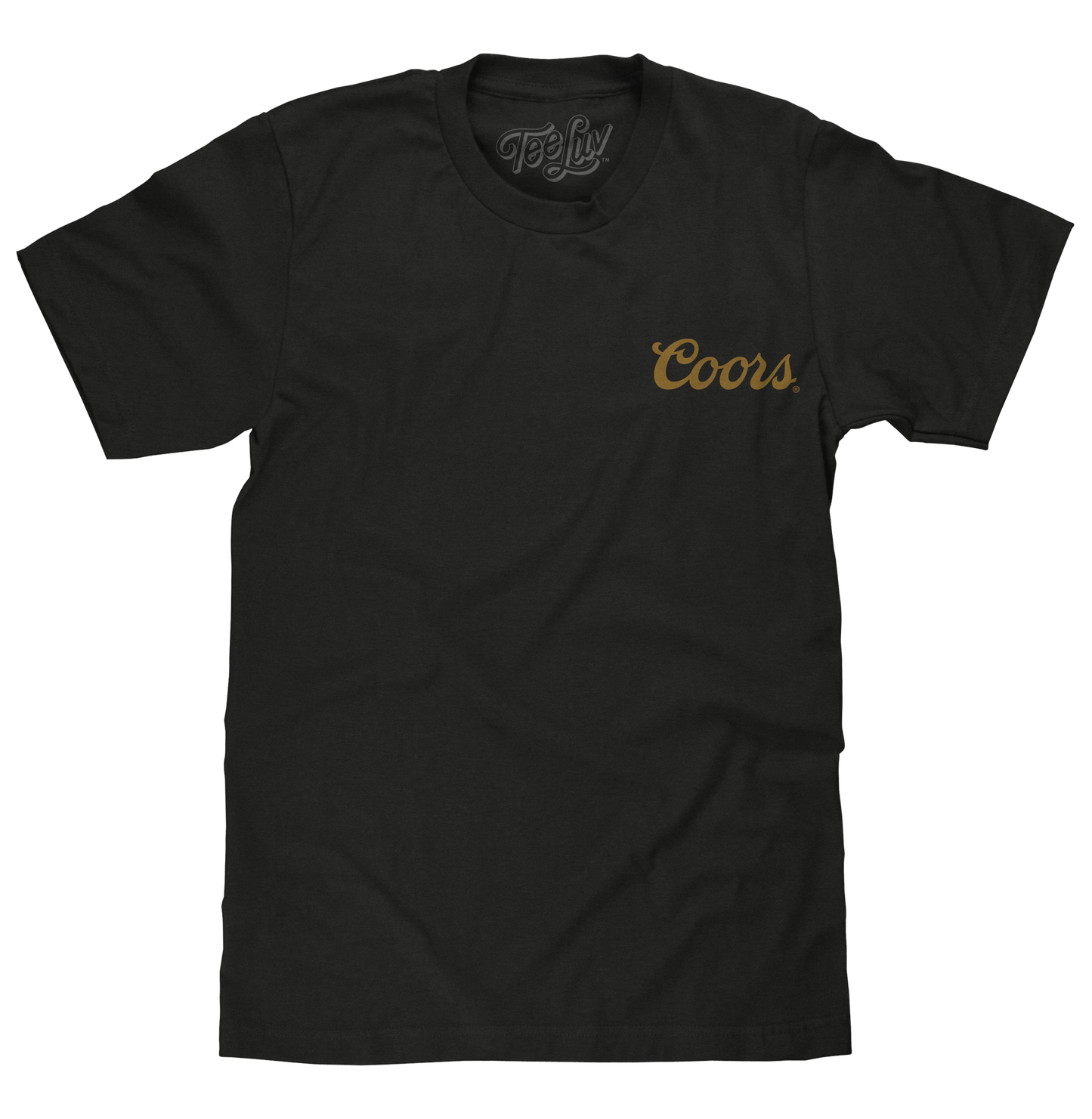 Coors Banquet Beer Double Sided Brewery Logo T-Shirt - Vintage Black