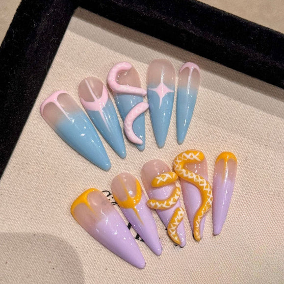 1023- Handmade press on nails fake nails removable