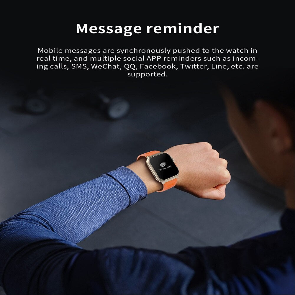 A70 Smart watch 1.96 inch BTCall 600mha SmartWatch for Men Women IP68 Waterproof HR Fitness Bracelet Sport