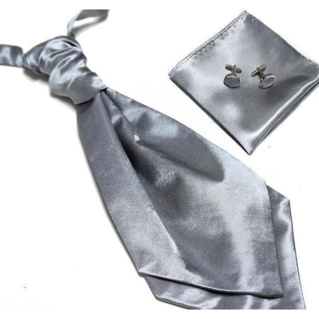 Ascot/Cravat Tie, Cufflinks & Pocket Square/Handkerchief Set