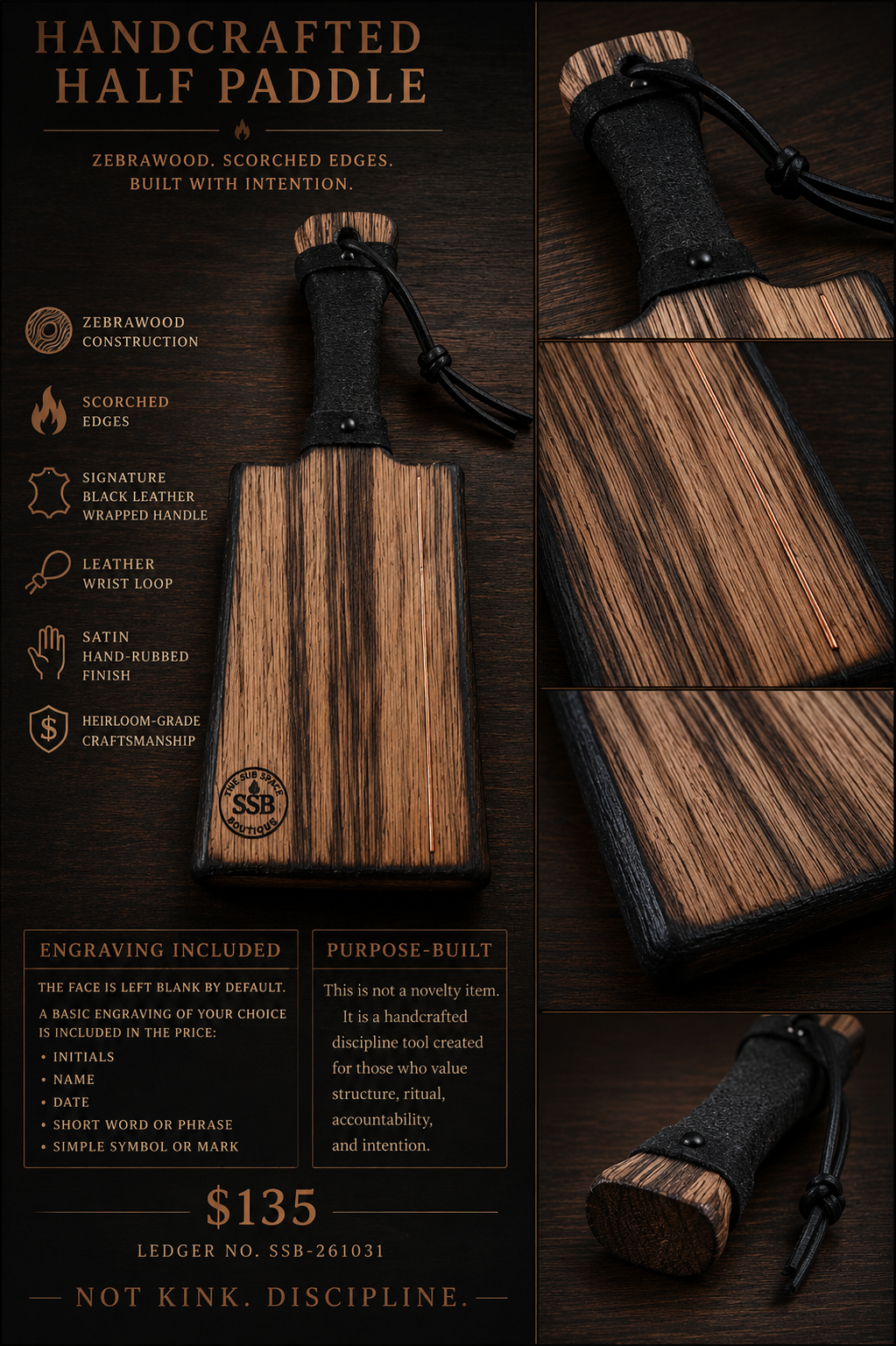Zebrawood Half Paddle