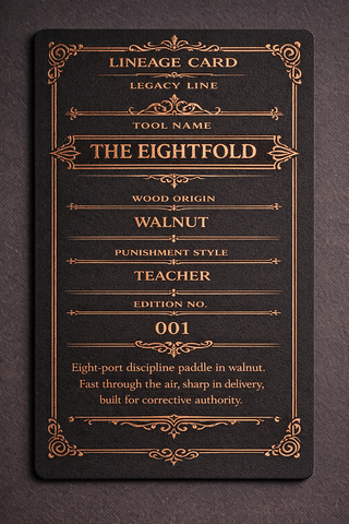 The Eightfold completed Ledger record from The Sub Space Boutique