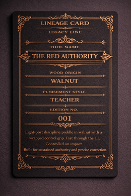 THE RED AUTHORITY archived Ledger record from The Sub Space Boutique