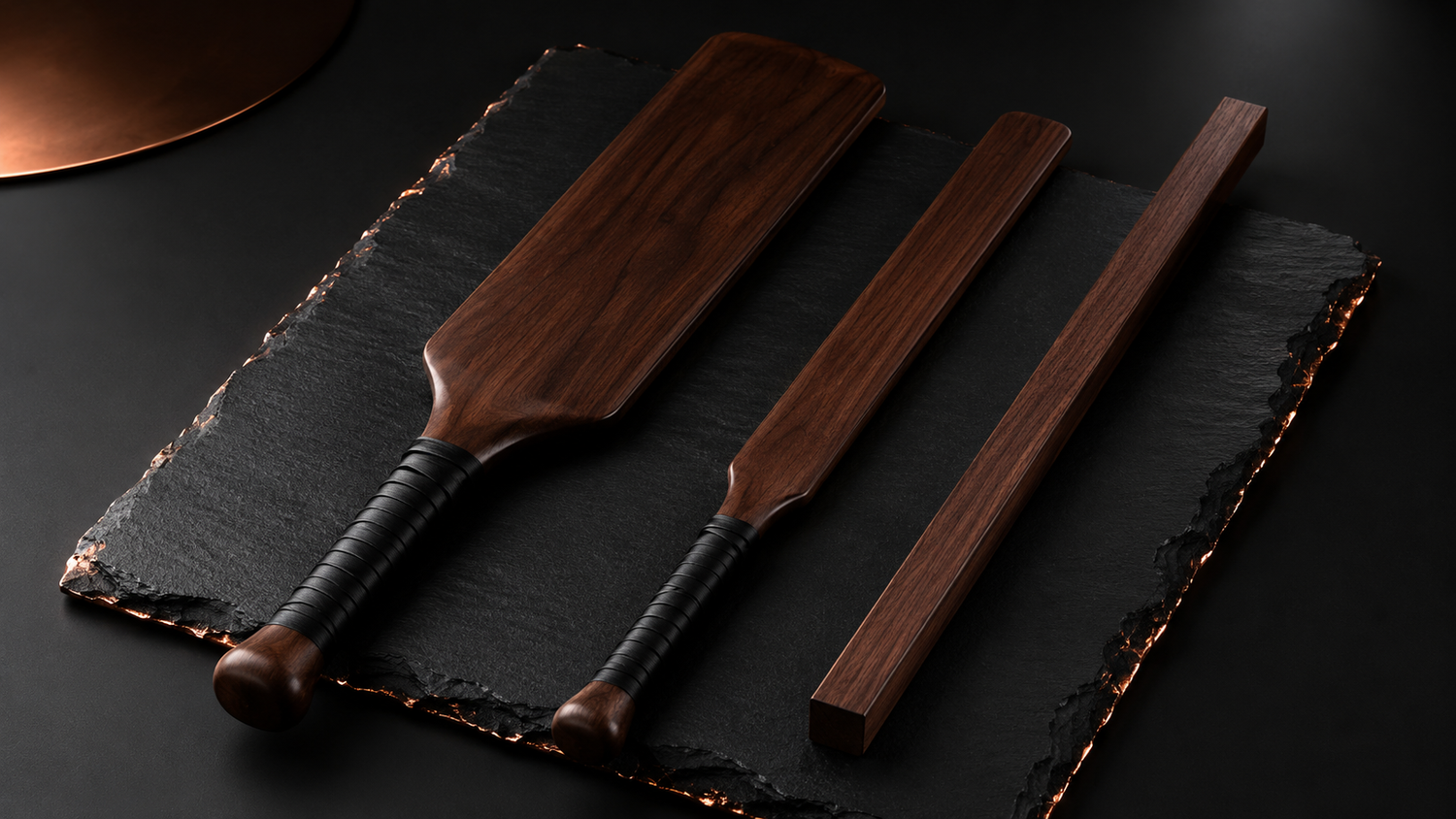 Finished wooden discipline tools ready for direct purchase