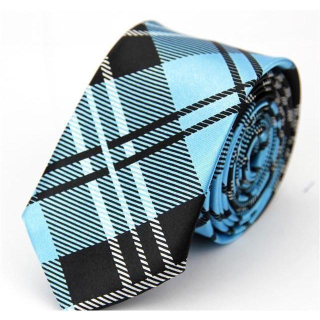 Colorful Plaids & Stripes Collection Skinny Ties - 20 Colors & Styles