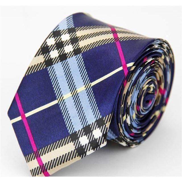 Colorful Plaids & Stripes Collection Skinny Ties - 20 Colors & Styles