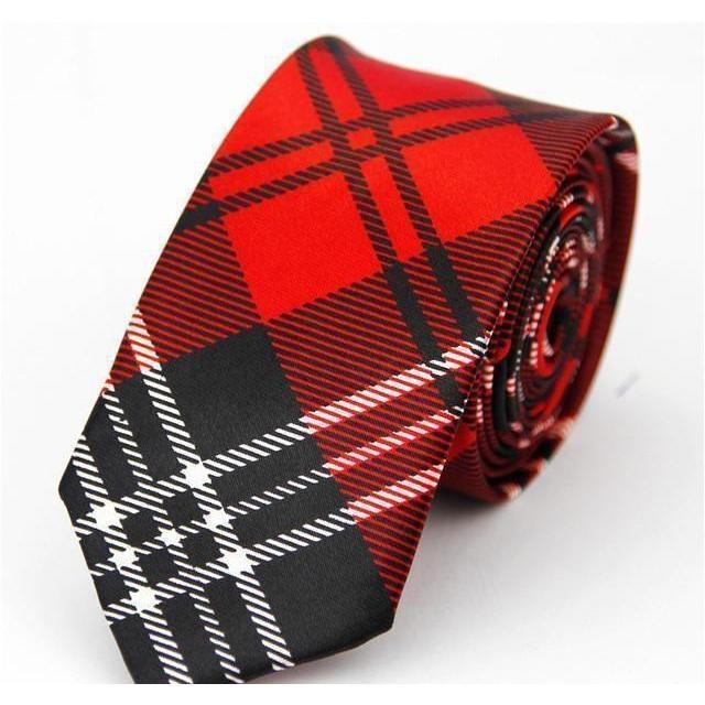 Colorful Plaids & Stripes Collection Skinny Ties - 20 Colors & Styles