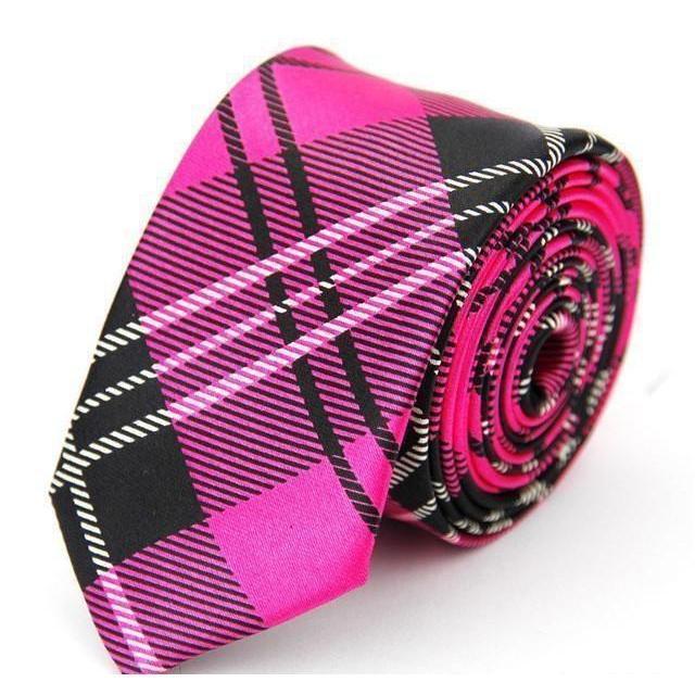 Colorful Plaids & Stripes Collection Skinny Ties - 20 Colors & Styles